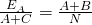 \frac{E_A} { A + C } = \frac{A + B} {N}